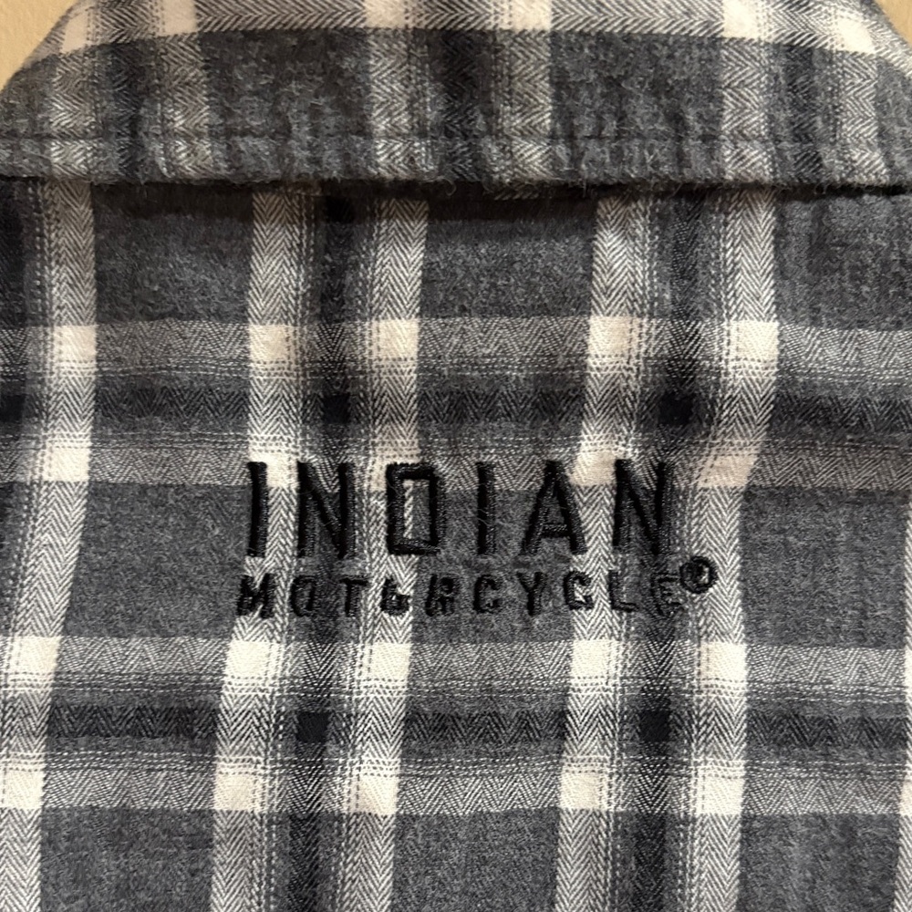 Plaid Indian Motorcycle Flannel - Picture 5 of 7